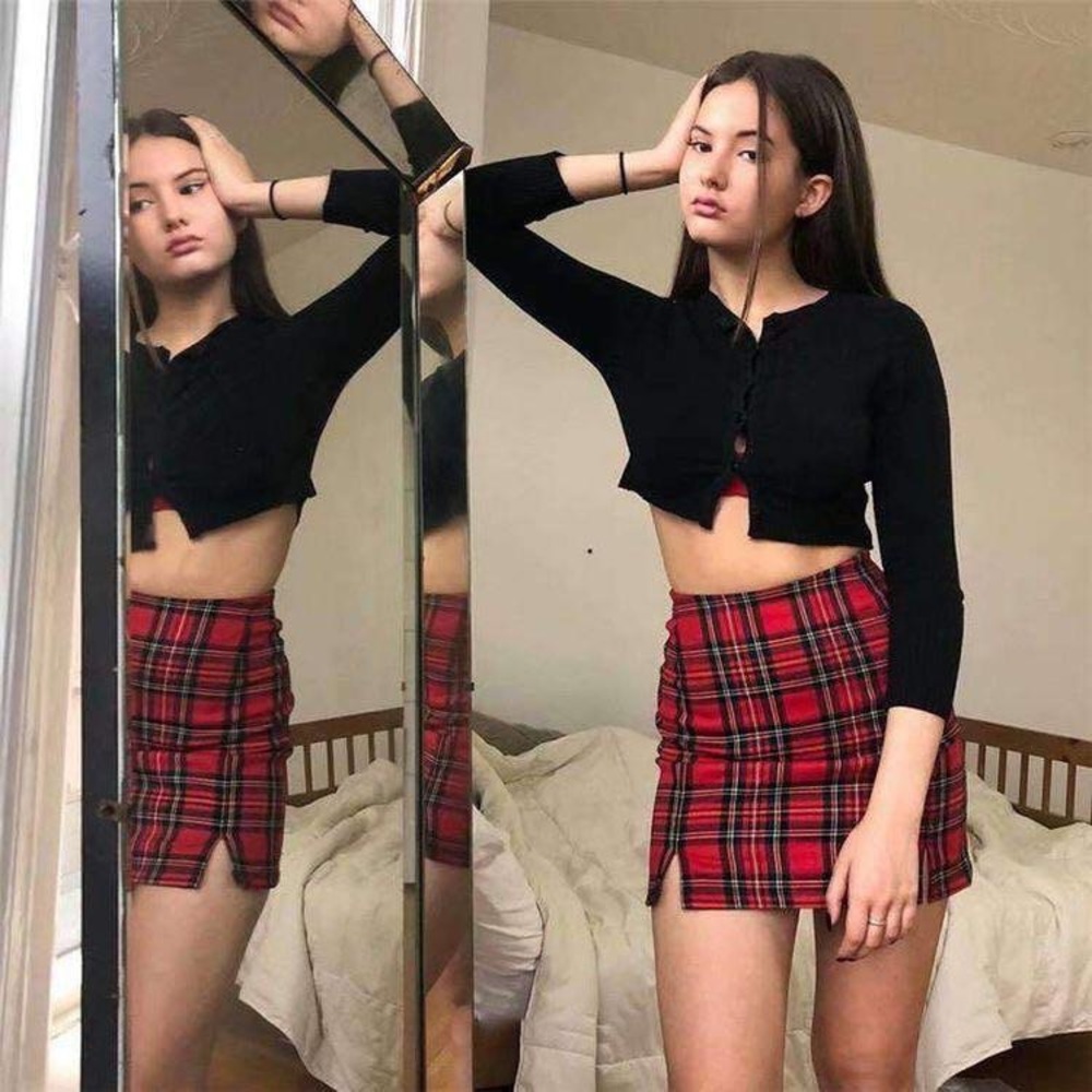 Brandy Melville Plaid Mini Skirt